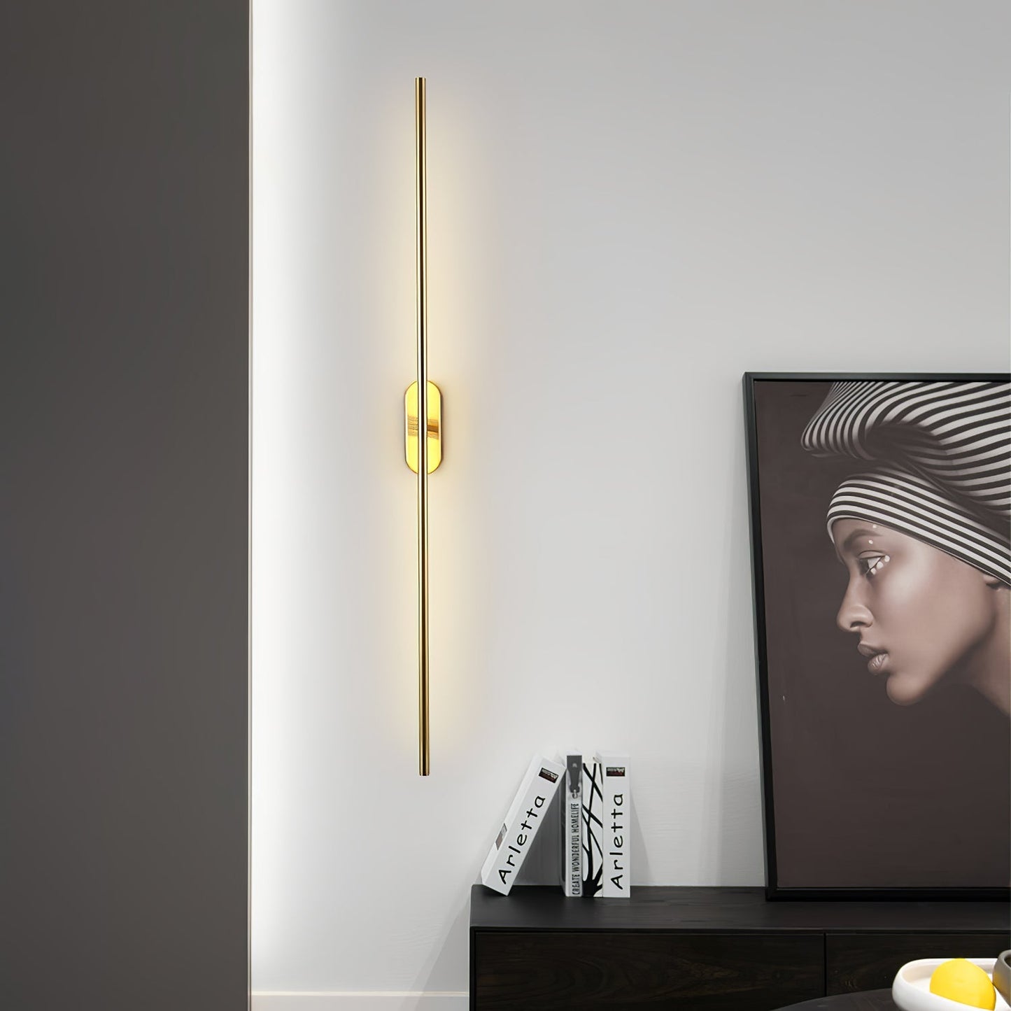 Stick Shaped Plug In Sconce with Integrated LED Lighting