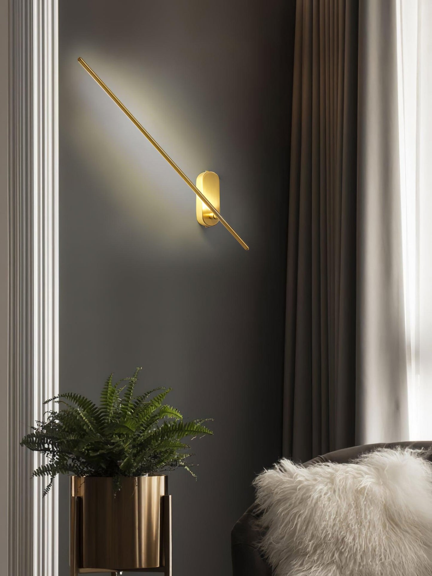 Stick Shaped Plug In Sconce with Integrated LED Lighting