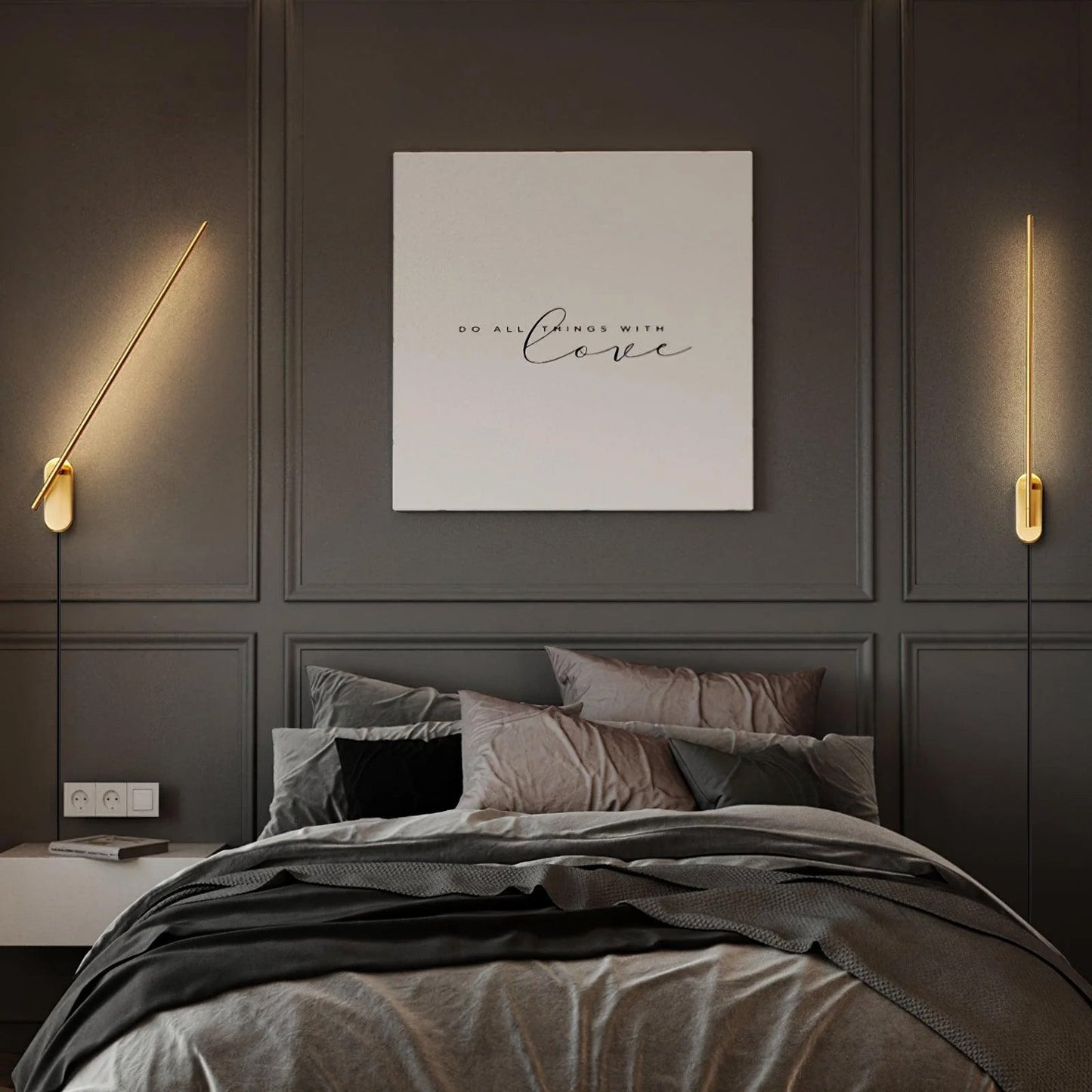 Stick Shaped Plug In Sconce with Integrated LED Lighting