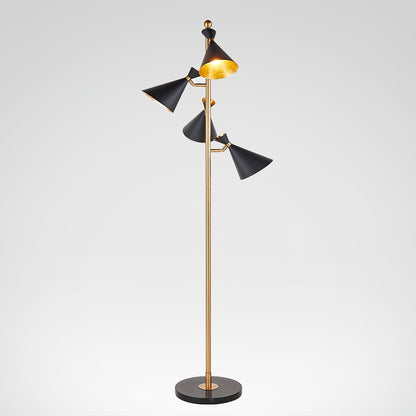 Stilnovo Adjustable Floor Lamp with LED and Gold Finish