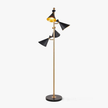 Stilnovo Adjustable Floor Lamp with LED and Gold Finish