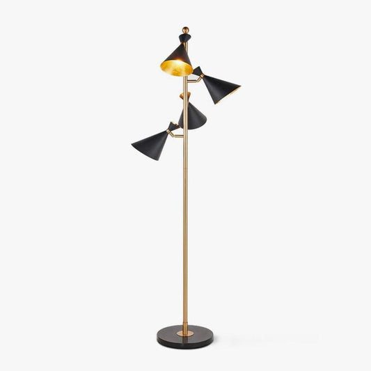 Stilnovo Adjustable Floor Lamp with LED and Gold Finish