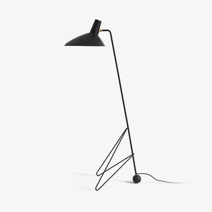 Svelte Noir Floor Lamp - Adjustable LED Lighting, Black Metal