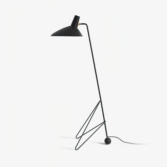 Svelte Noir Floor Lamp - Adjustable LED Lighting, Black Metal