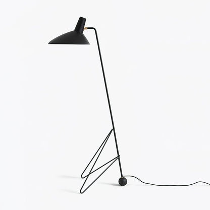 Svelte Noir Floor Lamp - Adjustable LED Lighting, Black Metal