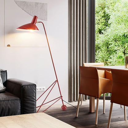 Svelte Noir Floor Lamp - Adjustable LED Lighting, Black Metal