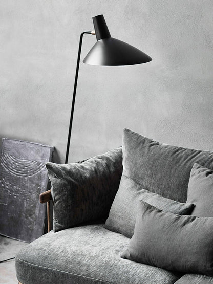 Svelte Noir Floor Lamp - Adjustable LED Lighting, Black Metal
