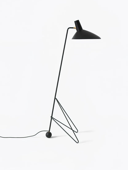 Svelte Noir Floor Lamp - Adjustable LED Lighting, Black Metal