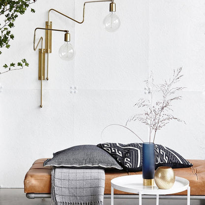 Swing Wall Lamp Set of 2, Industrial LED Design, Brass Finish
