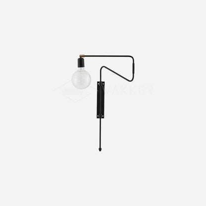 Swing Wall Lamp Set of 2, Industrial LED Design, Brass Finish