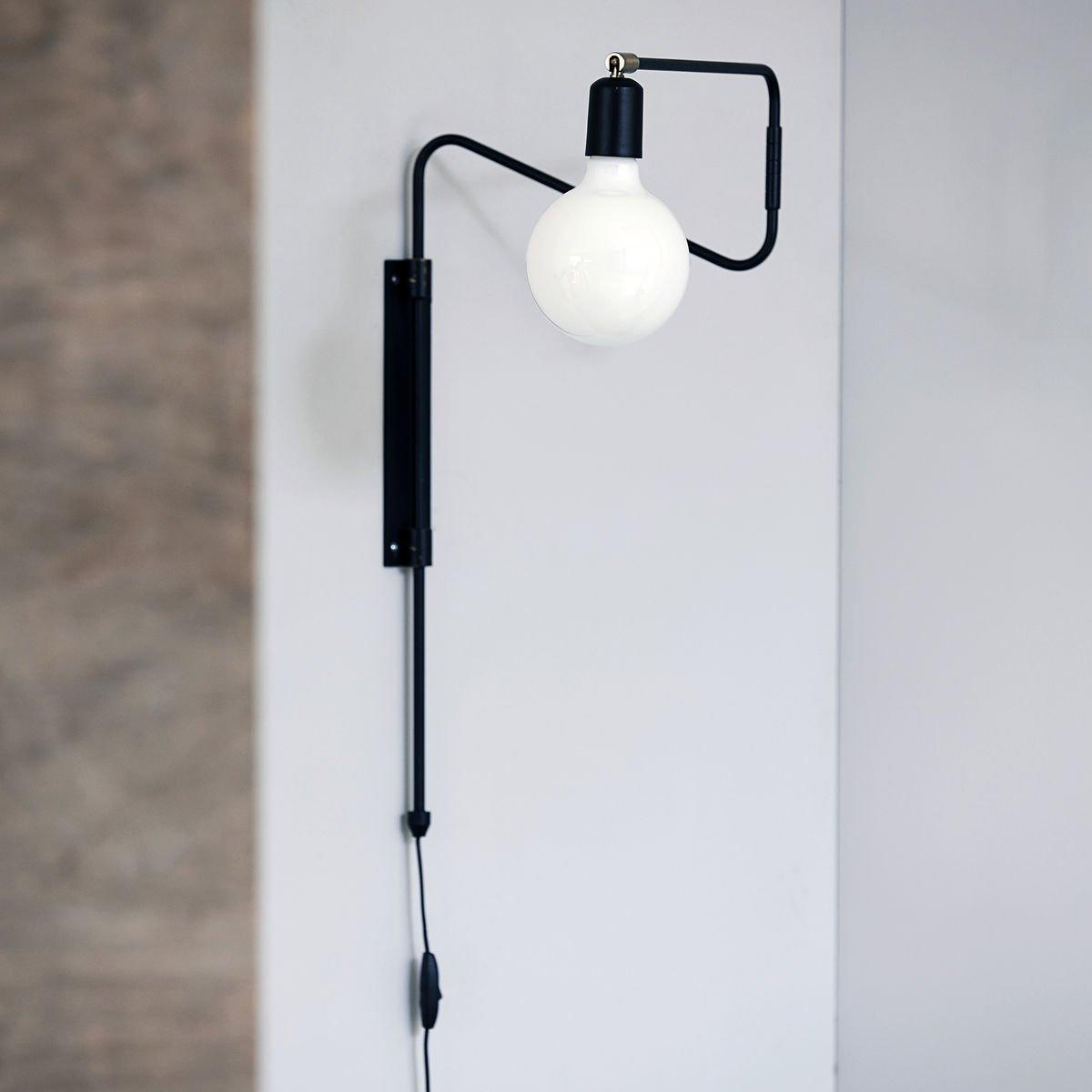Swing Wall Lamp Set of 2, Industrial LED Design, Brass Finish