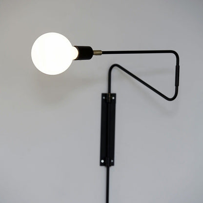 Swing Wall Lamp Set of 2, Industrial LED Design, Brass Finish