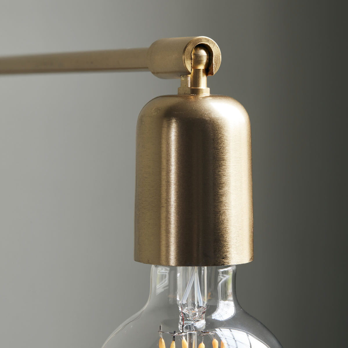 Swing Wall Lamp Set of 2, Industrial LED Design, Brass Finish