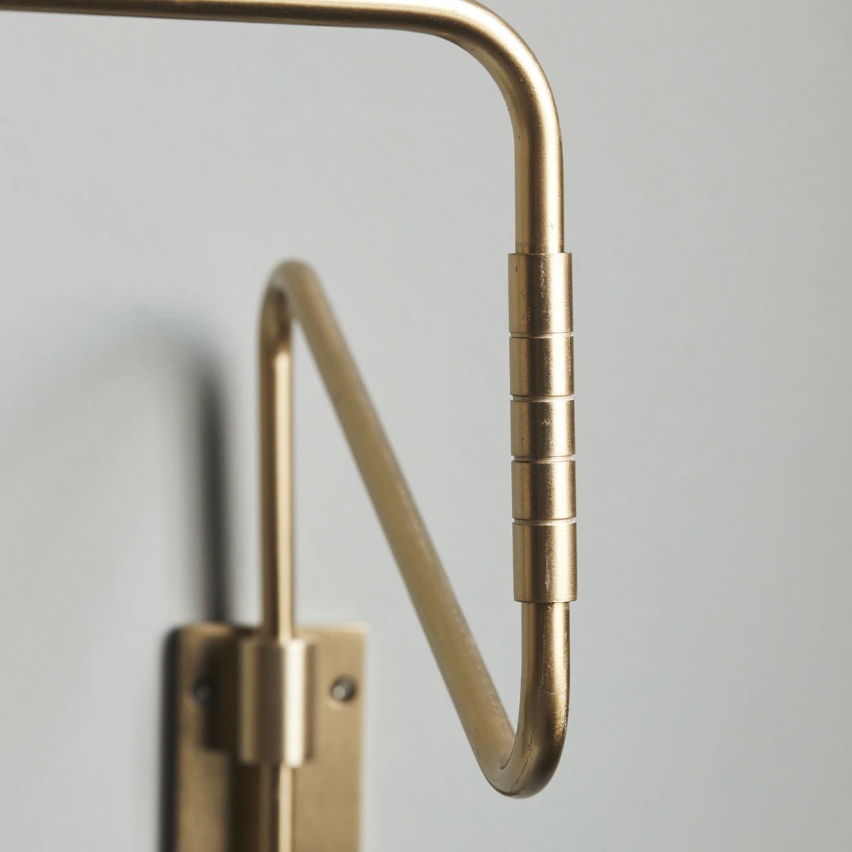 Swing Wall Lamp Set of 2, Industrial LED Design, Brass Finish