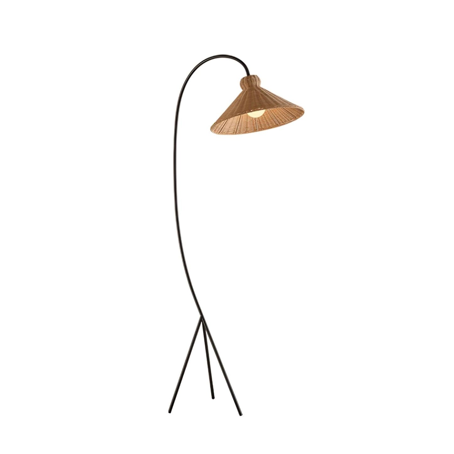 Tana Woven Floor Lamp with Rattan Shade and LED Option