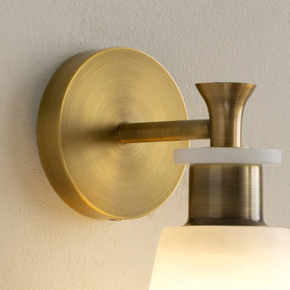 Tapered Alabaster Wall Sconce - LED Indoor Light Fixture