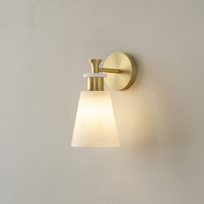 Tapered Alabaster Wall Sconce - LED Indoor Light Fixture