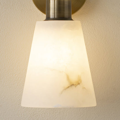 Tapered Alabaster Wall Sconce - LED Indoor Light Fixture