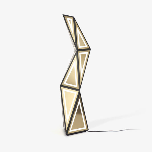 Tapered Cube Floor Lamp with Integrated LED Lighting