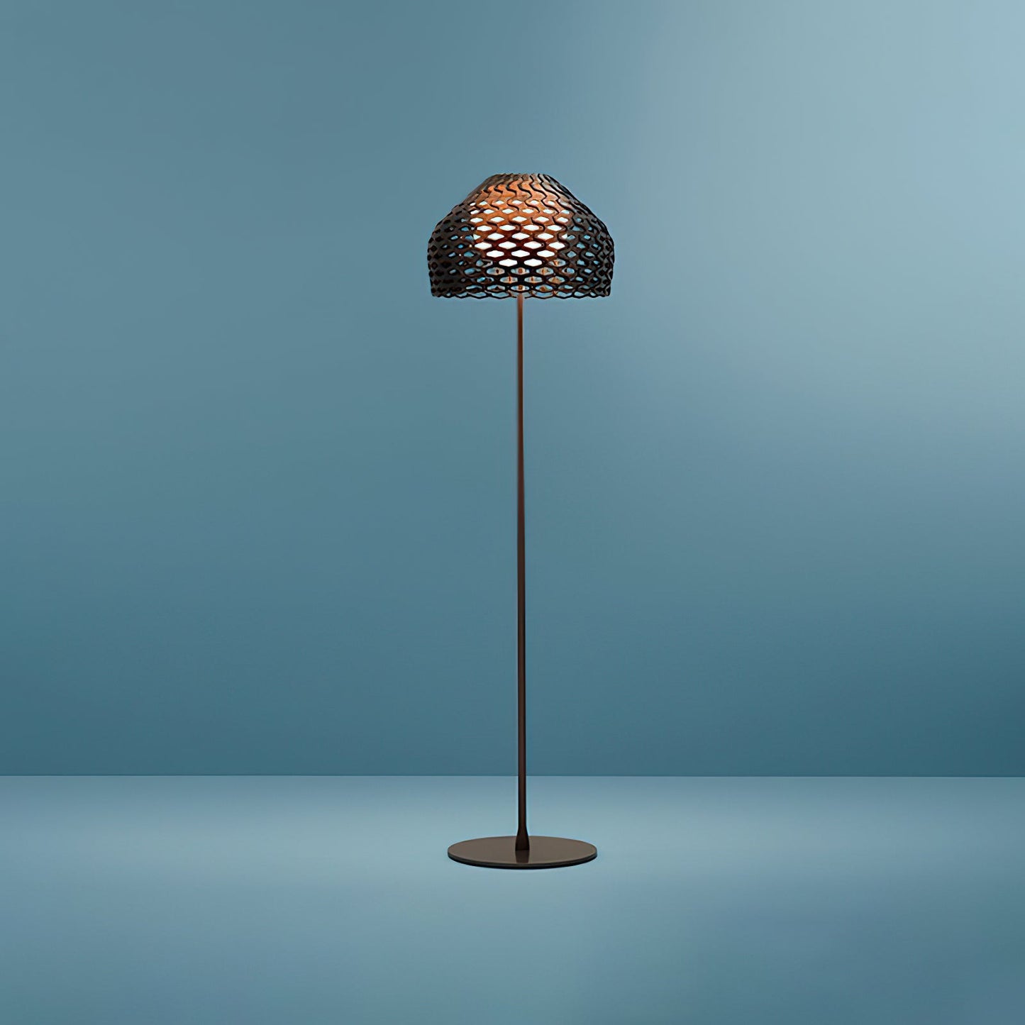 Armadillo Floor Lamp LED Indoor Lighting in White Brown