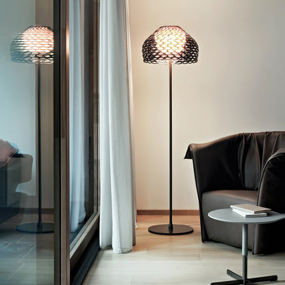 Armadillo Floor Lamp LED Indoor Lighting in White Brown