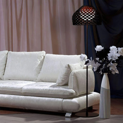Armadillo Floor Lamp LED Indoor Lighting in White Brown