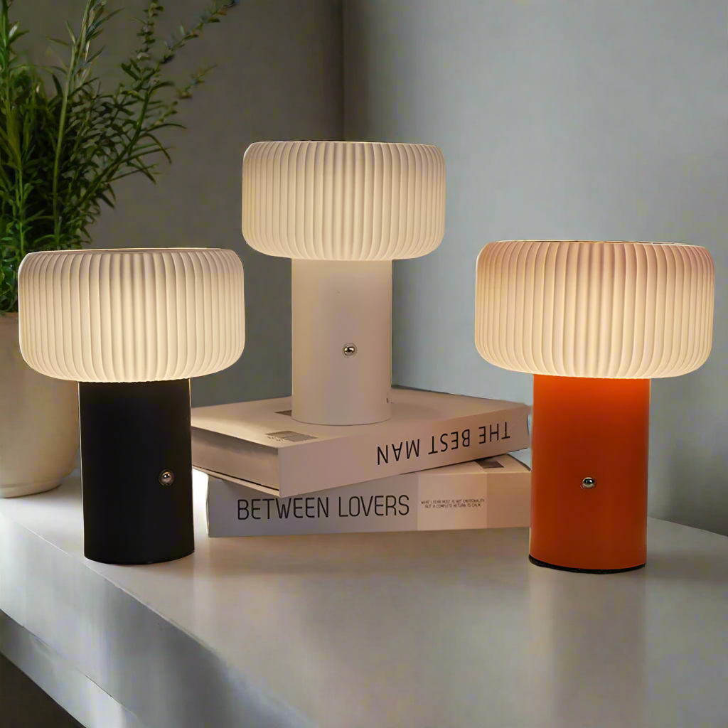 Mushroom Night Light Table Lamp with 3-Colour Dimming