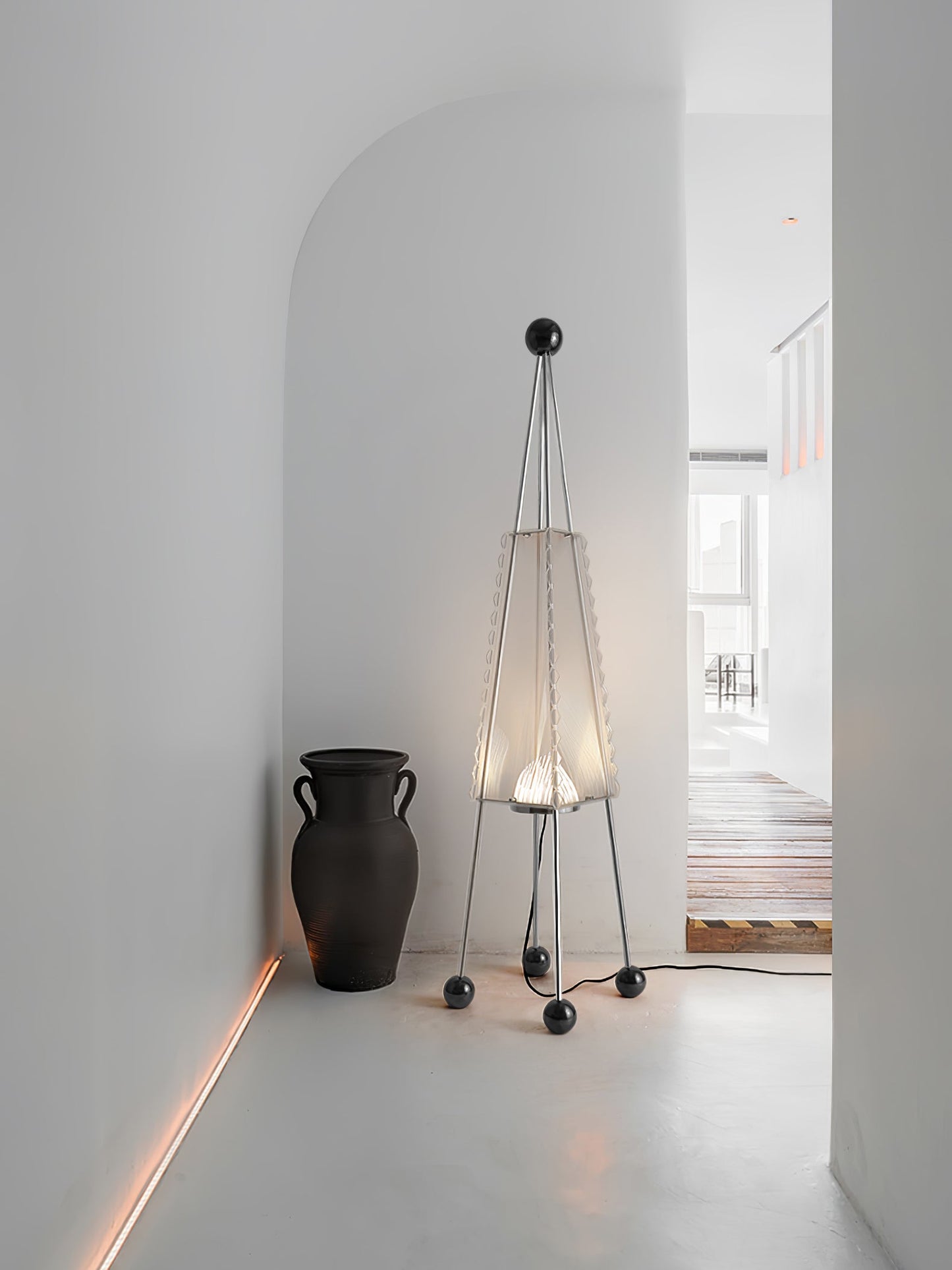 Tent Floor Lamp with LED Light – Indoor Camping Decor