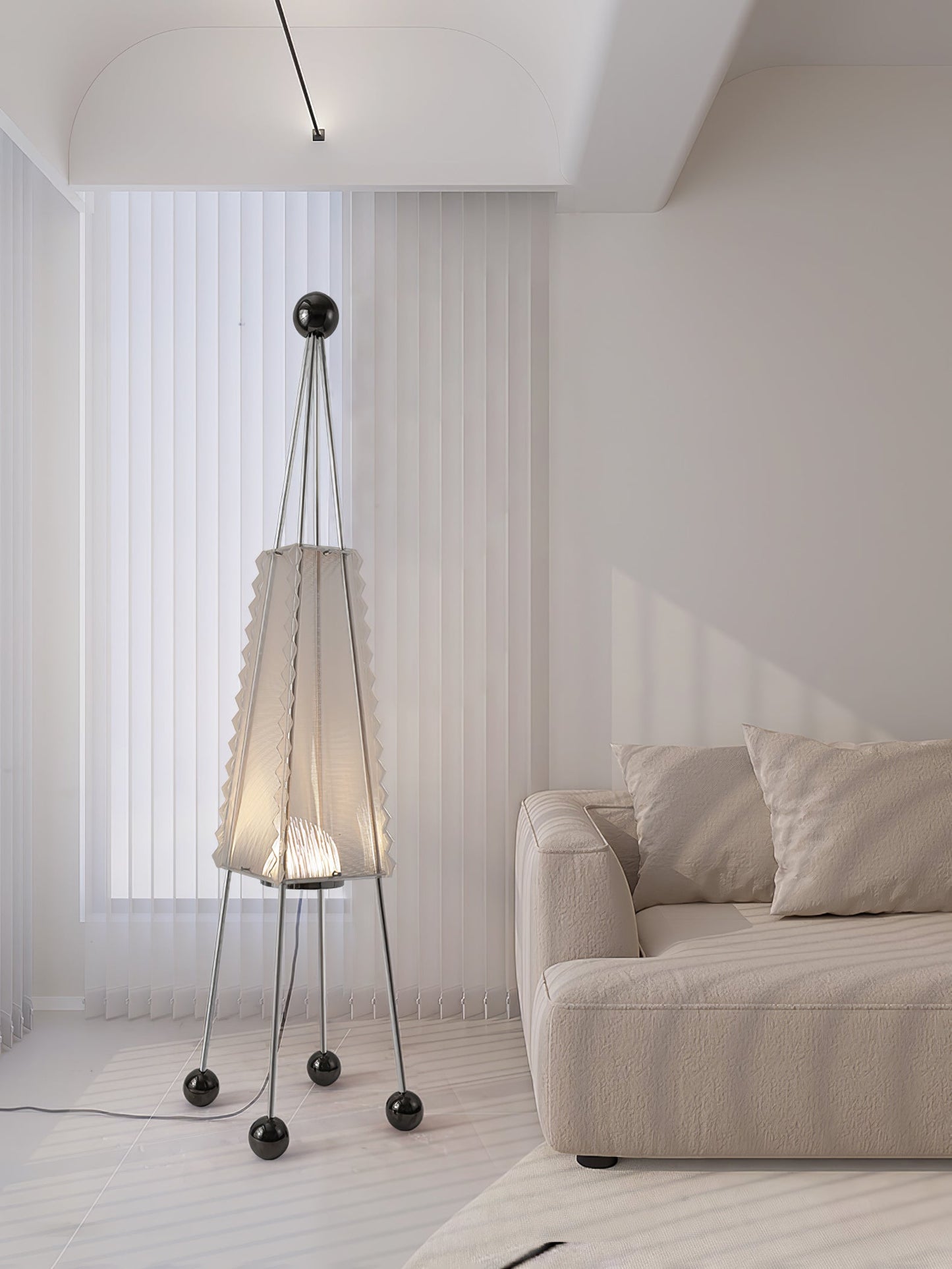 Tent Floor Lamp with LED Light – Indoor Camping Decor