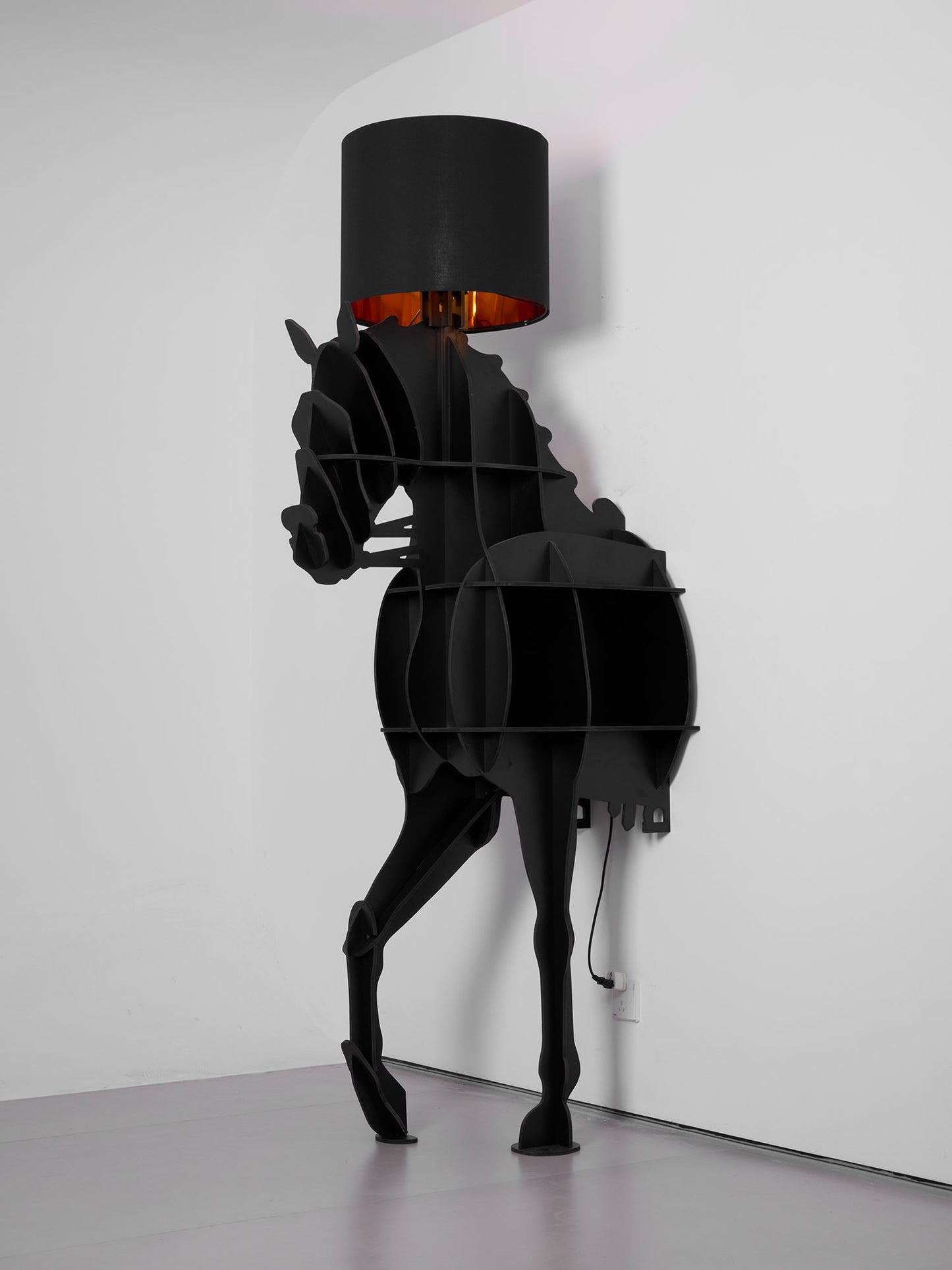 Tete Horse Floor Lamp - Black LED Indoor Decorative Light