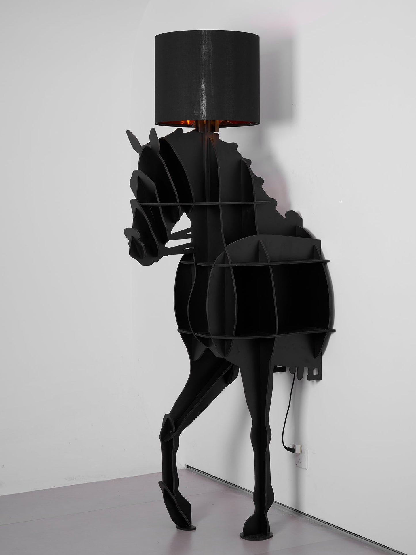 Tete Horse Floor Lamp - Black LED Indoor Decorative Light