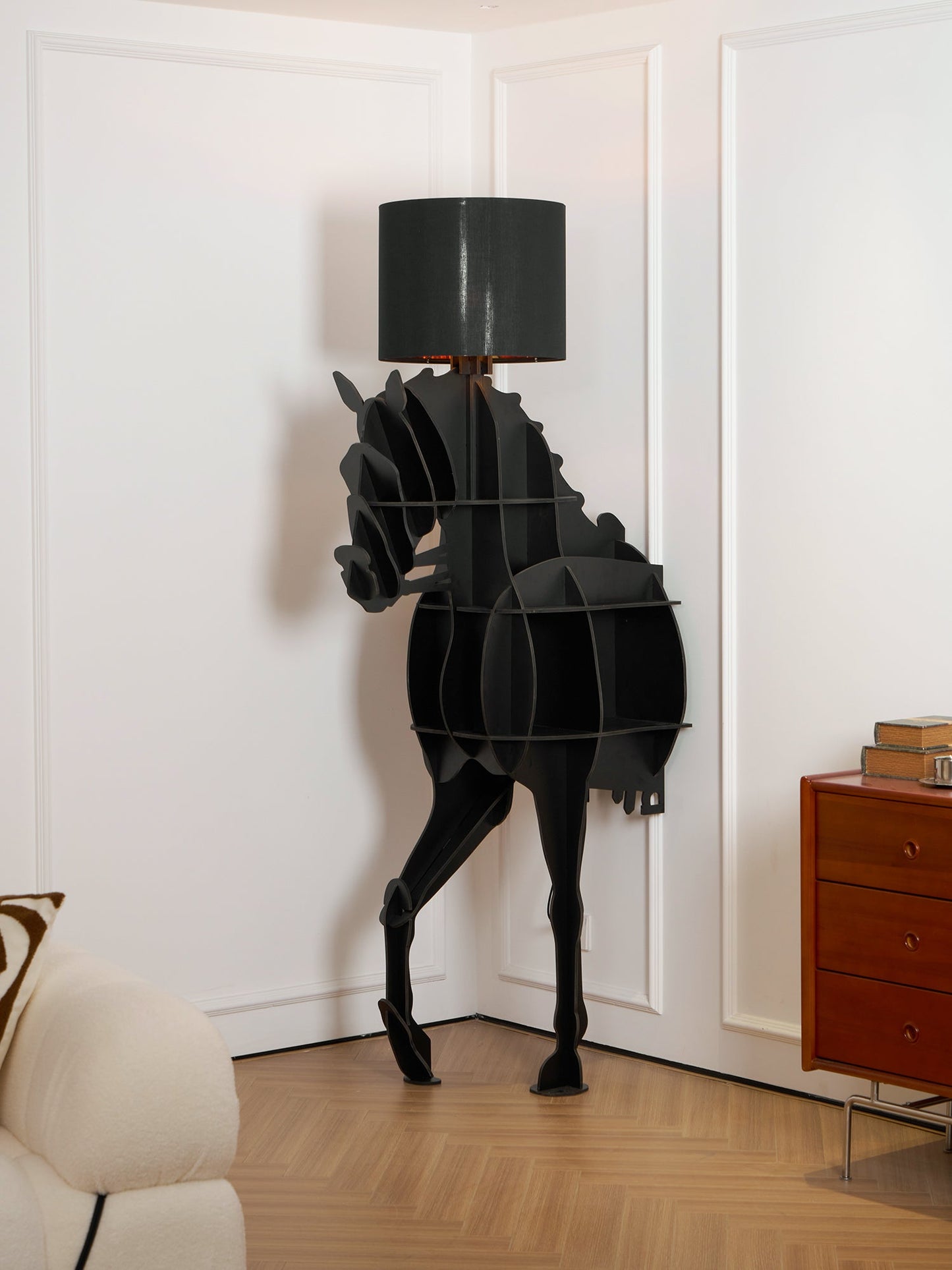 Tete Horse Floor Lamp - Black LED Indoor Decorative Light