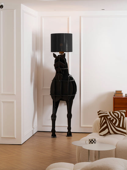 Tete Horse Floor Lamp - Black LED Indoor Decorative Light