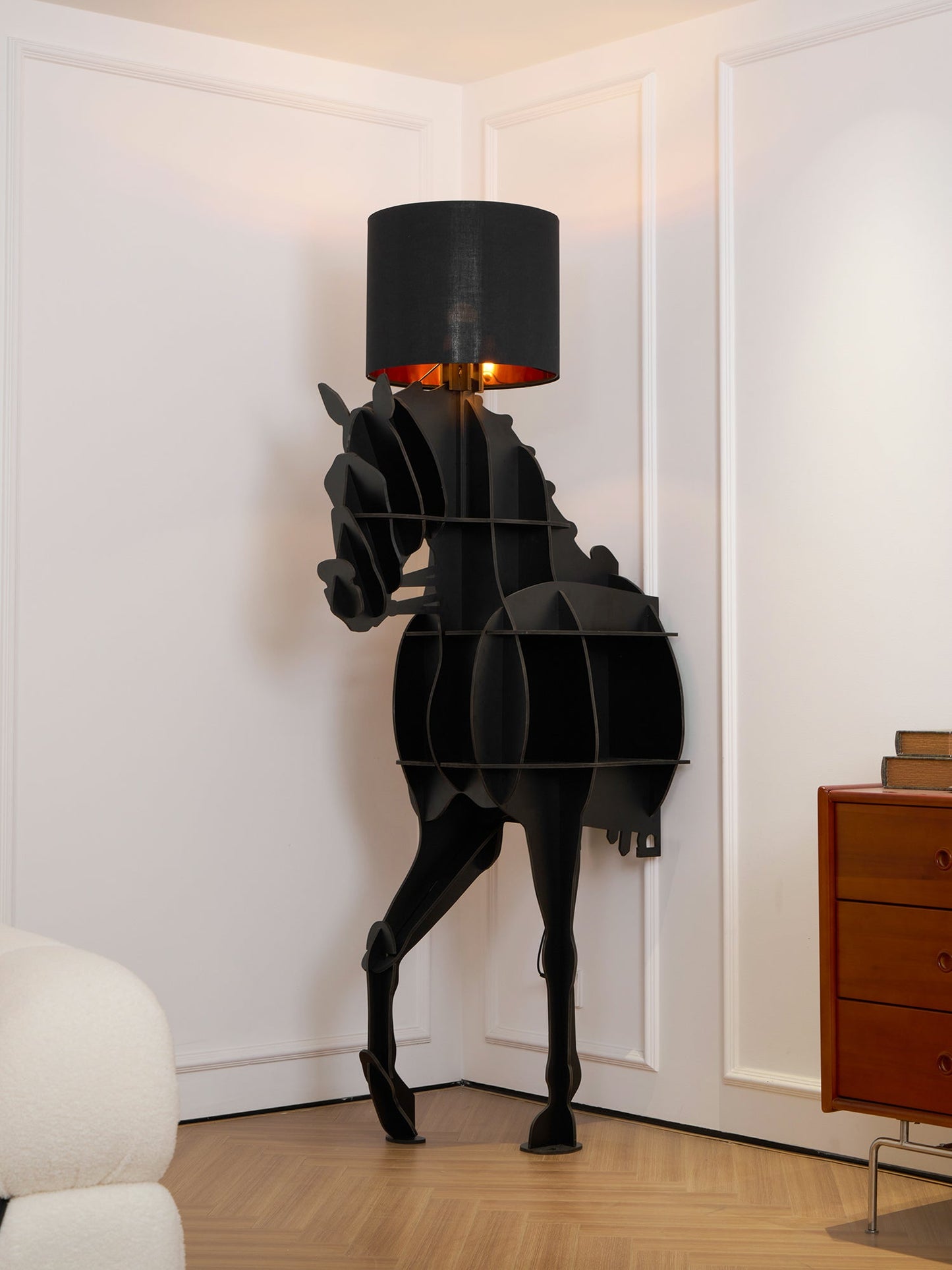 Tete Horse Floor Lamp - Black LED Indoor Decorative Light