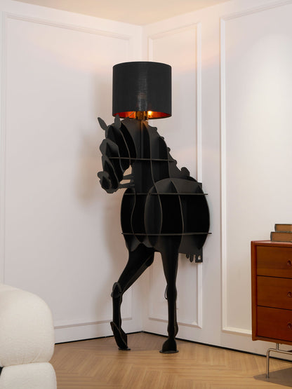 Tete Horse Floor Lamp - Black LED Indoor Decorative Light