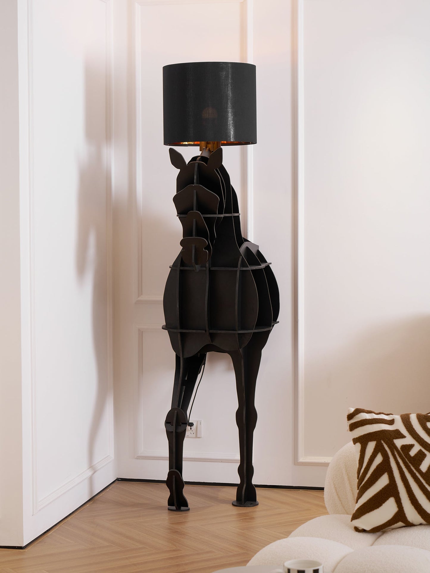 Tete Horse Floor Lamp - Black LED Indoor Decorative Light