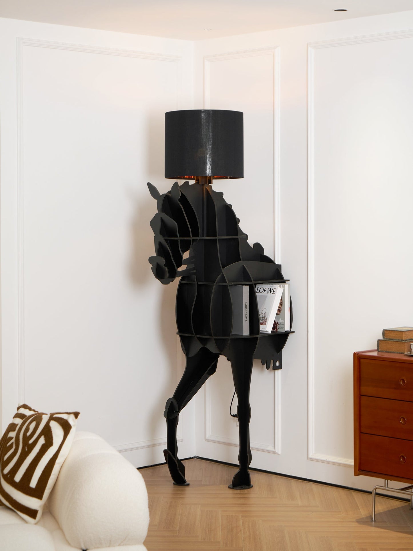 Tete Horse Floor Lamp - Black LED Indoor Decorative Light