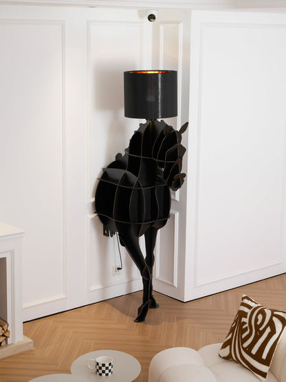 Tete Horse Floor Lamp - Black LED Indoor Decorative Light