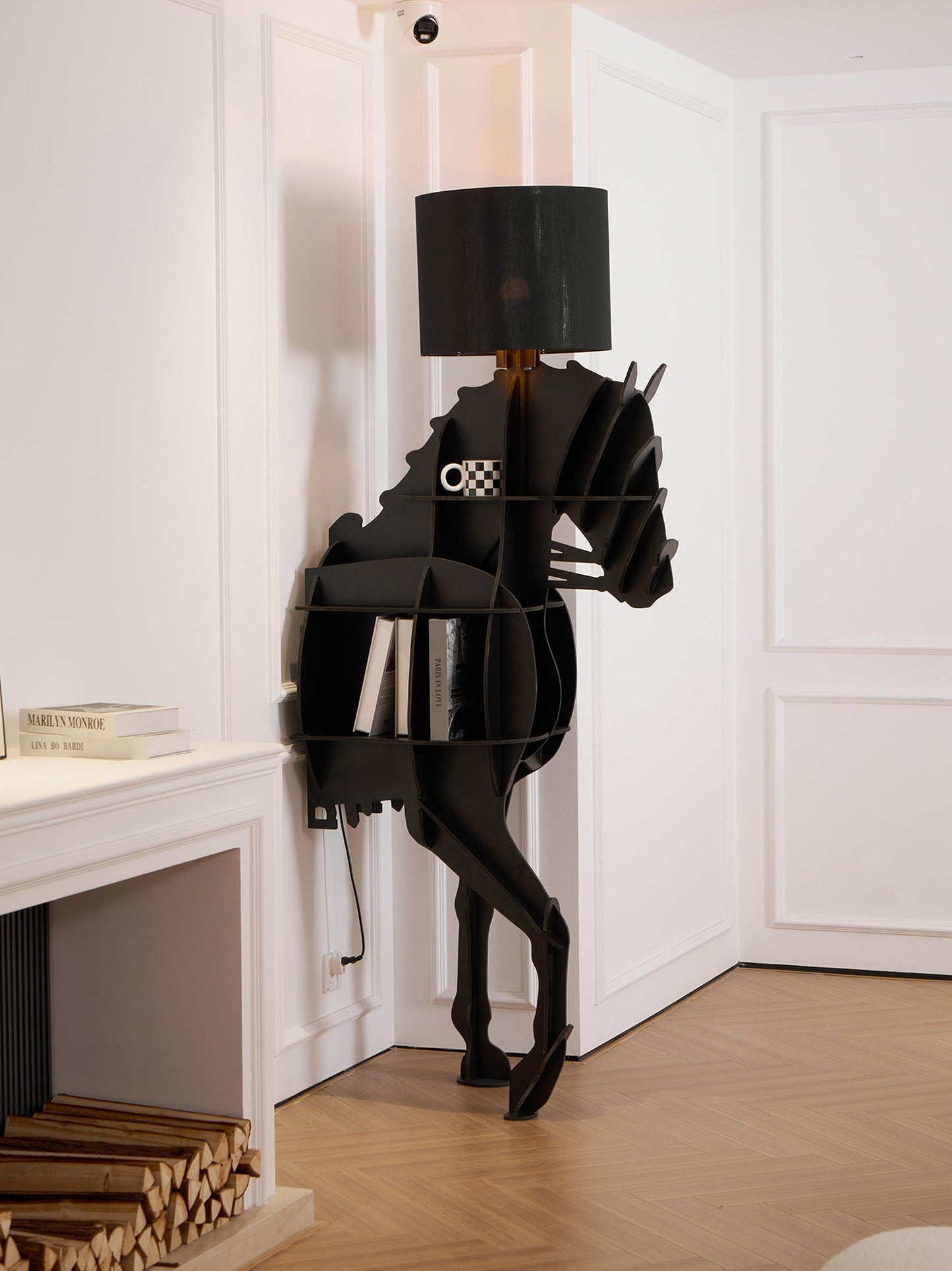 Tete Horse Floor Lamp - Black LED Indoor Decorative Light