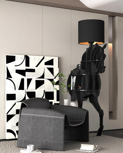 Tete Horse Floor Lamp - Black LED Indoor Decorative Light
