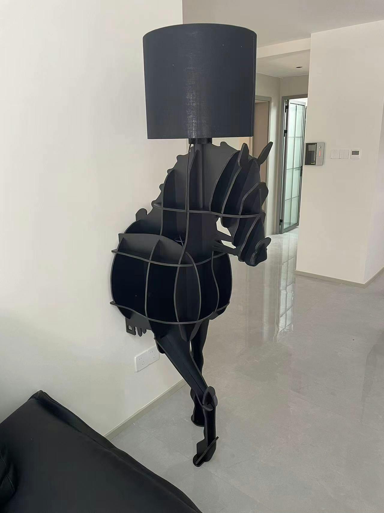 Tete Horse Floor Lamp - Black LED Indoor Decorative Light