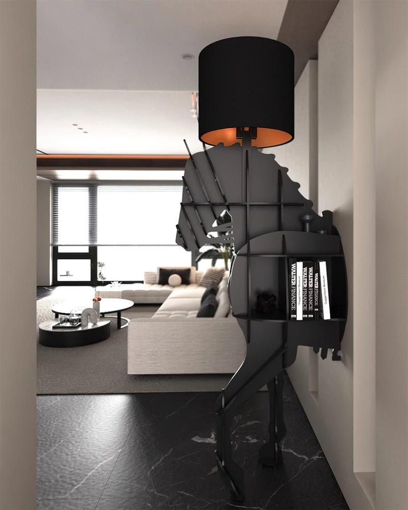 Tete Horse Floor Lamp - Black LED Indoor Decorative Light