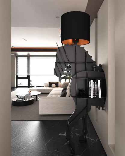 Tete Horse Floor Lamp - Black LED Indoor Decorative Light