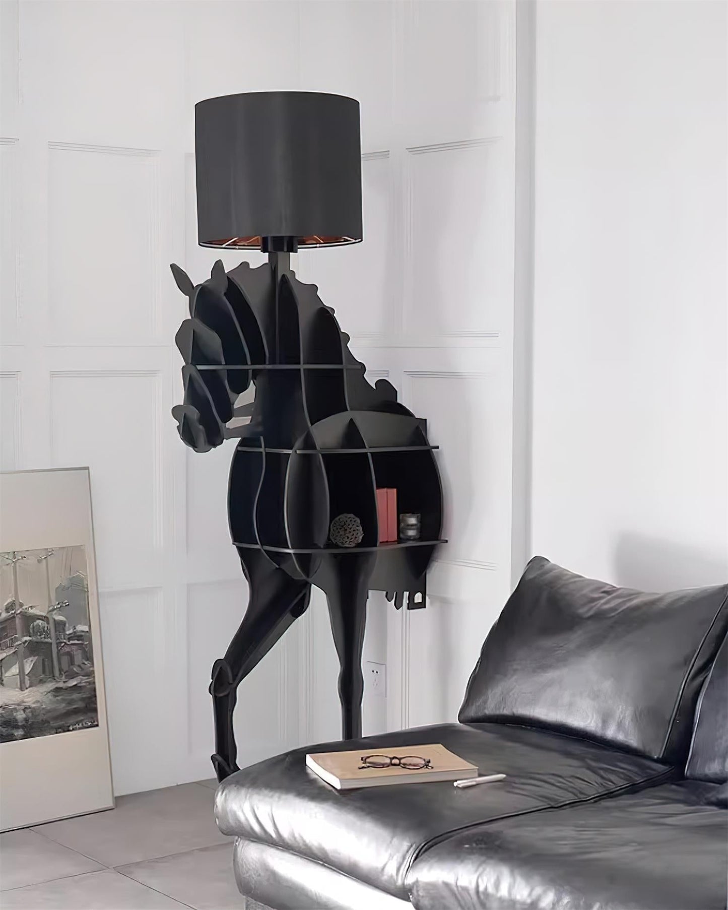 Tete Horse Floor Lamp - Black LED Indoor Decorative Light