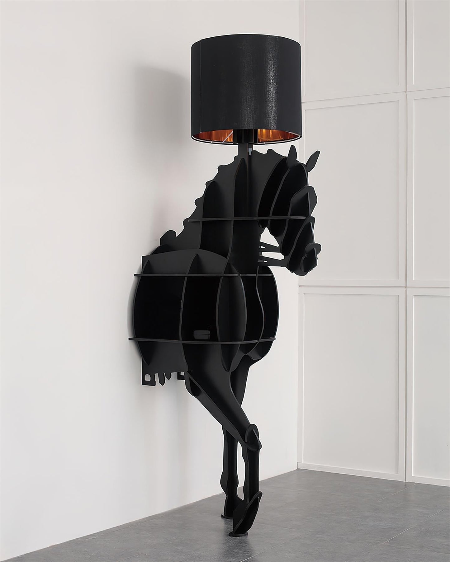 Tete Horse Floor Lamp - Black LED Indoor Decorative Light