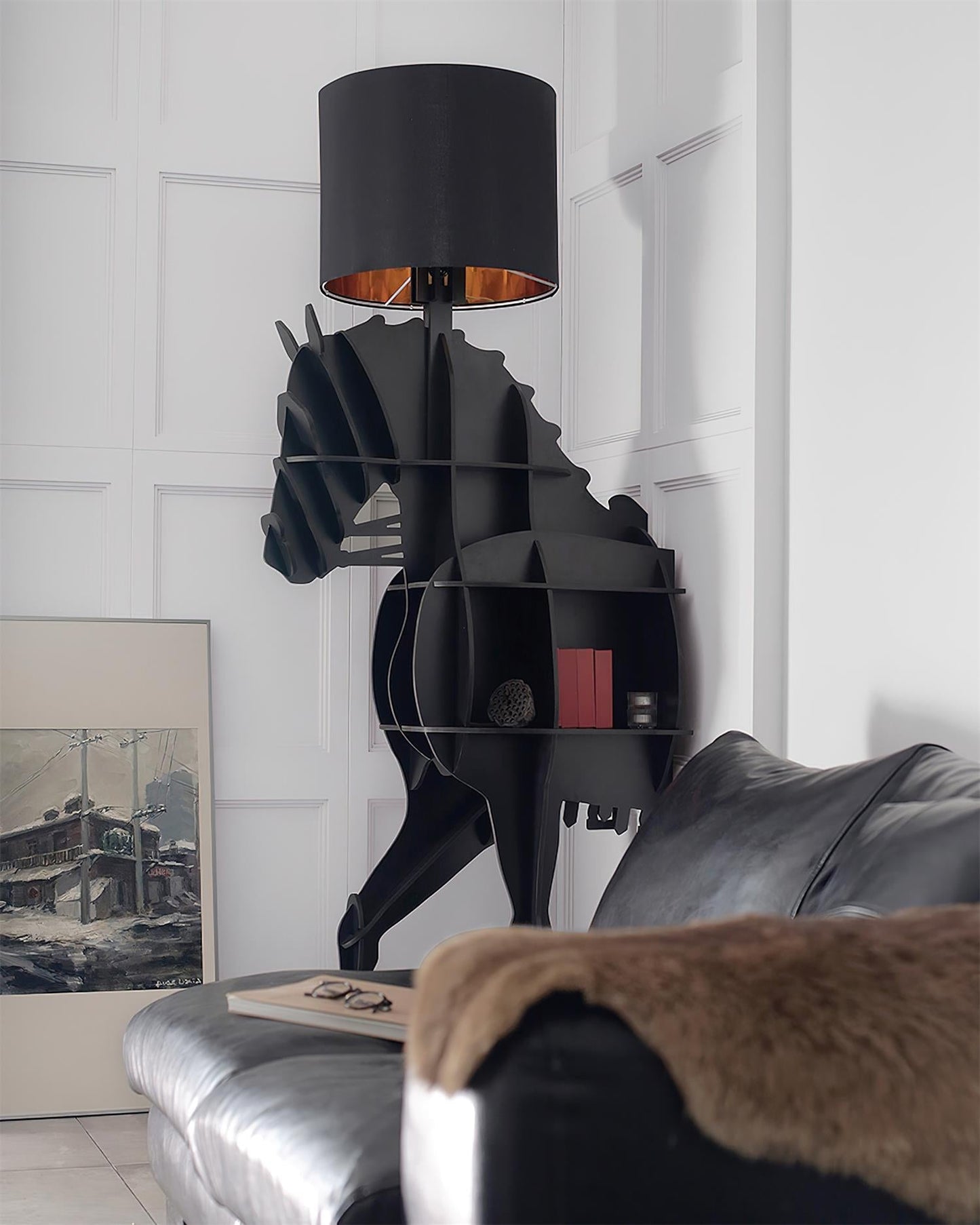 Tete Horse Floor Lamp - Black LED Indoor Decorative Light