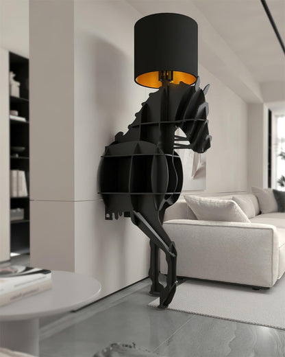 Tete Horse Floor Lamp - Black LED Indoor Decorative Light