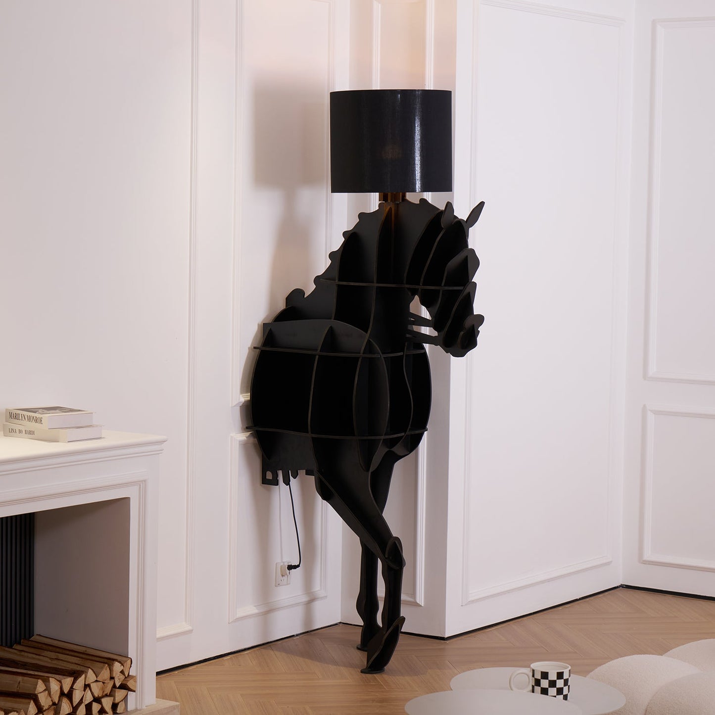 Tete Horse Floor Lamp - Black LED Indoor Decorative Light