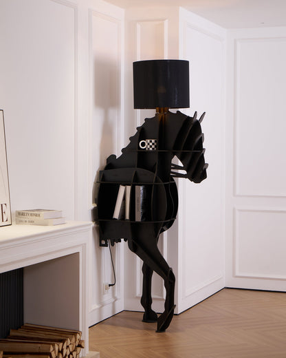 Tete Horse Floor Lamp - Black LED Indoor Decorative Light