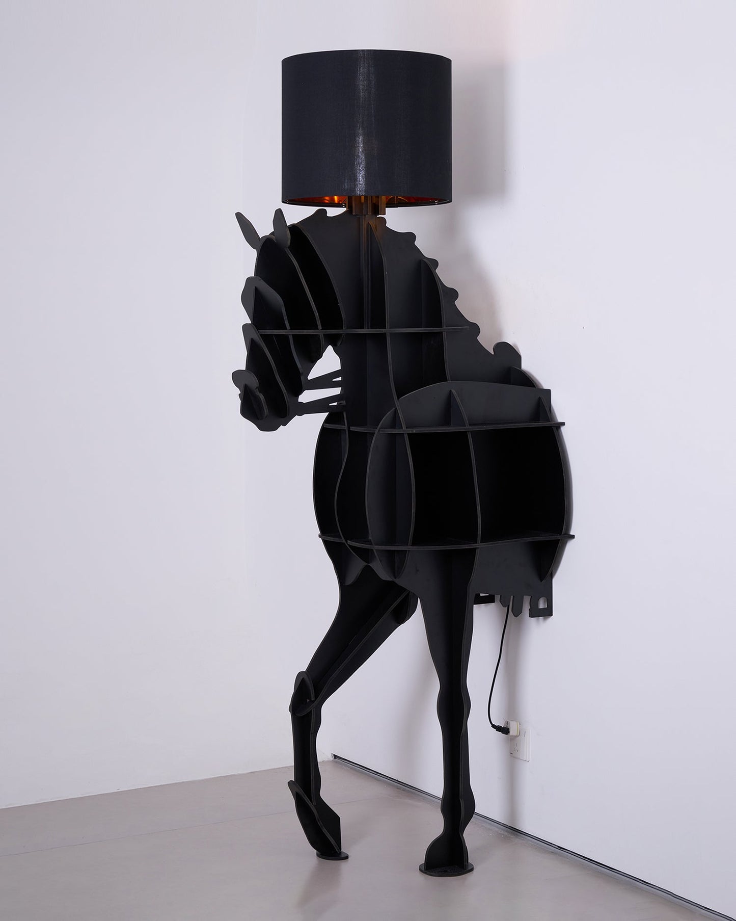 Tete Horse Floor Lamp - Black LED Indoor Decorative Light